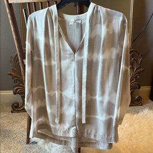 Gray/tan Tie-Dye Women's blouse